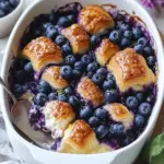 Irresistible Blueberry Cream Cheese Croissant Casserole Delight 2 Blueberry Cream Cheese Croissant Casserole