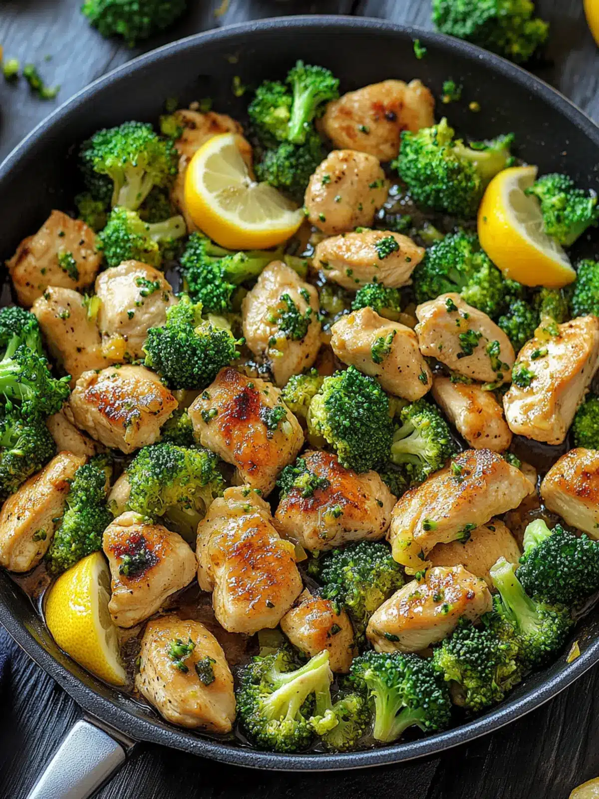 Lemon Garlic Chicken & Broccoli Skillet: Quick Healthy Delight 4 Lemon Garlic Chicken & Broccoli Skillet