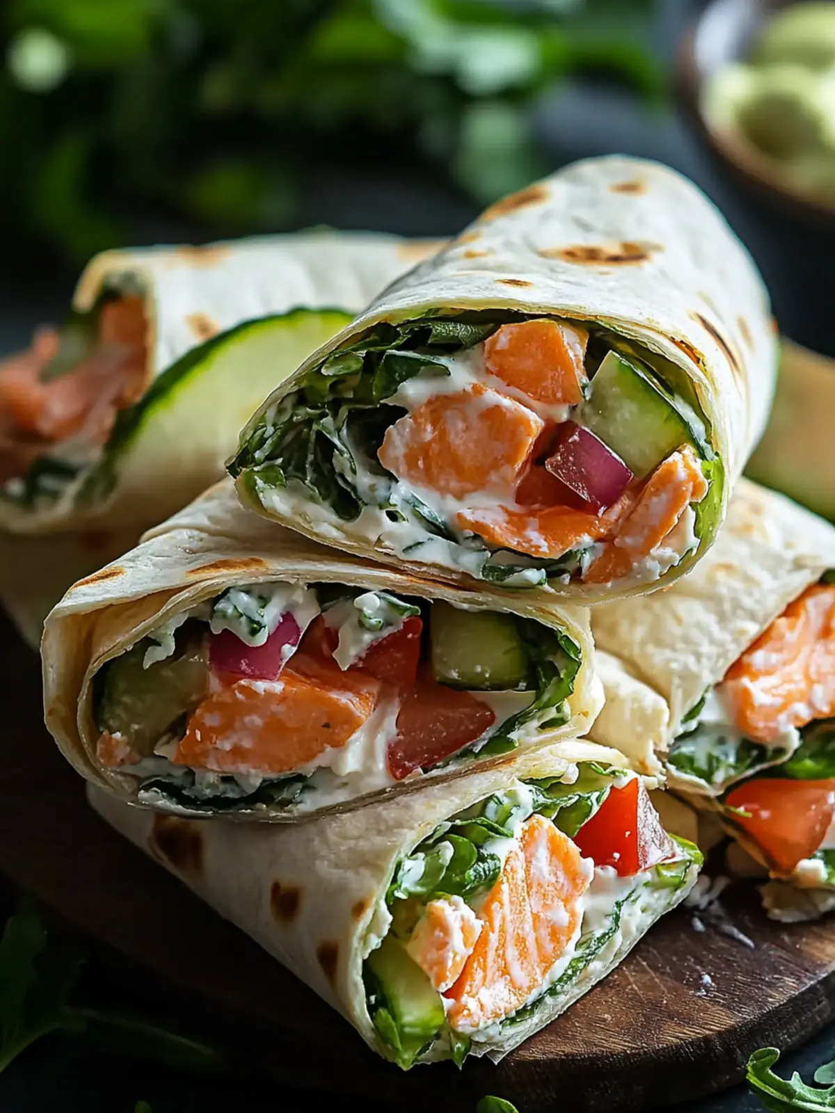 Delicious Greek Yogurt Salmon Salad Wraps in Just 10 Minutes 4 Greek Yogurt Salmon Salad Wraps