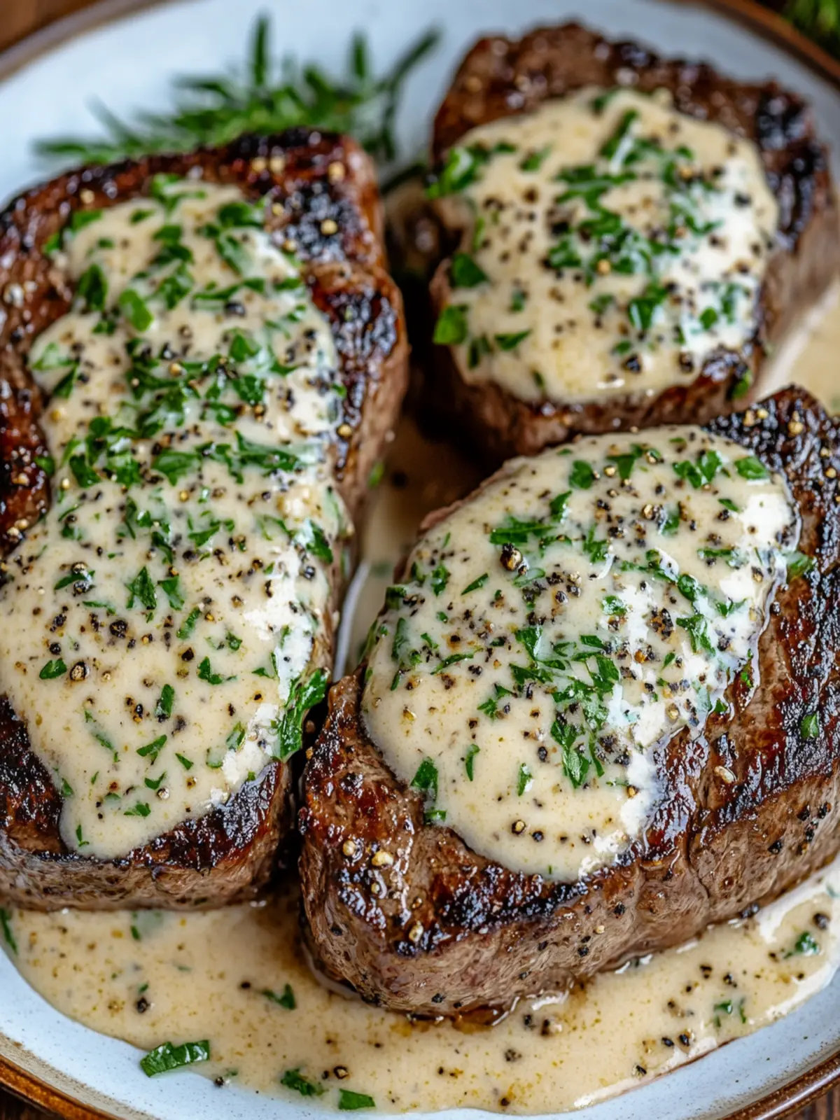 Garlic Butter Steak with Parmesan Cream Sauce