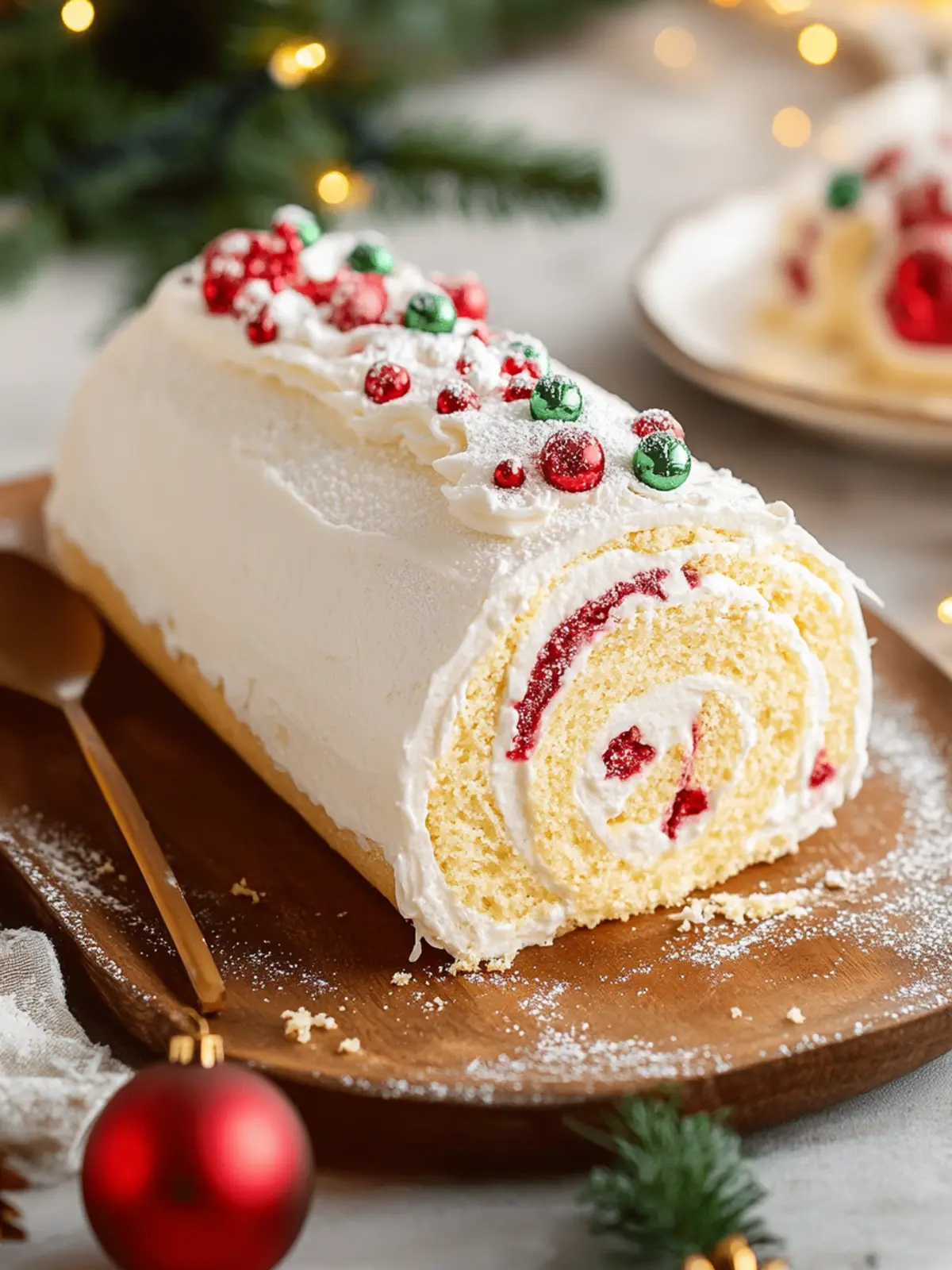 Christmas Vanilla Roll Cake