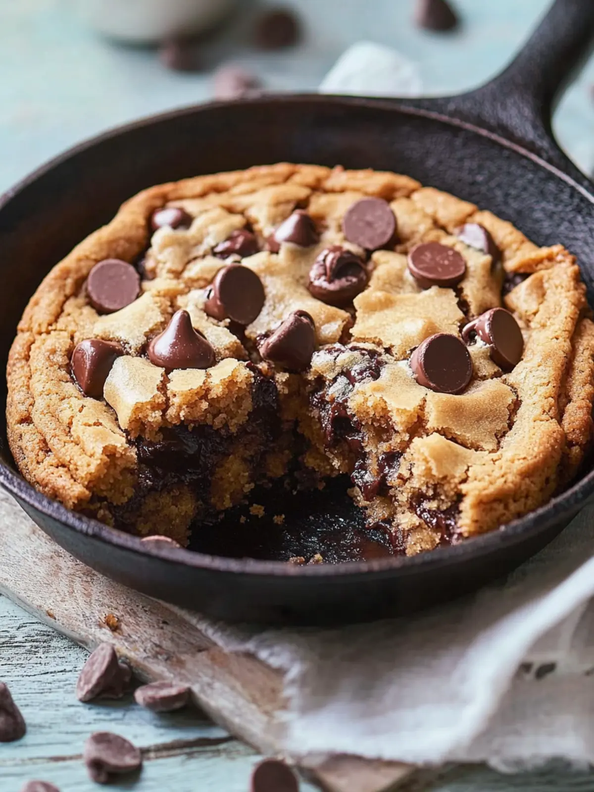 Decadent Chocolate Chip Skillet Cookie You’ll Crave Tonight 3 Chocolate Chip Skillet Cookie