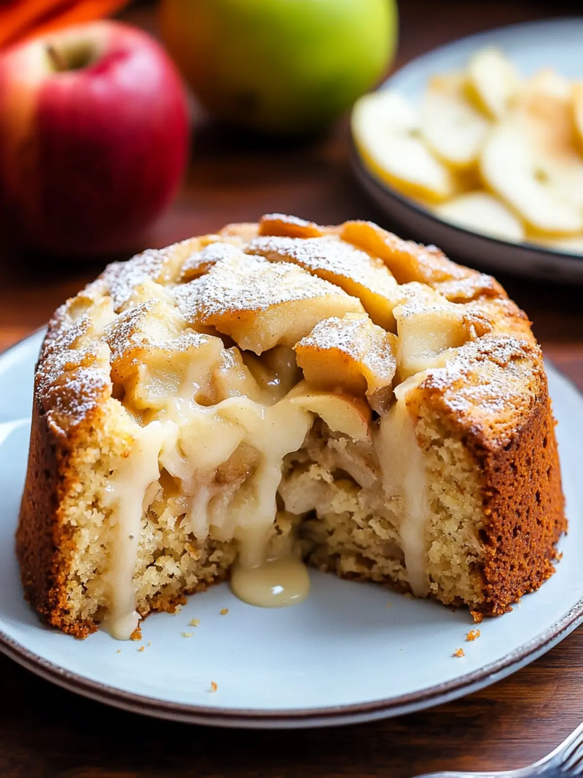 Irresistible Irish Apple Cake with Luxurious Custard Sauce 2 Irish Apple Cake
