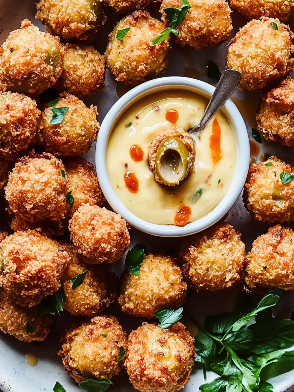 Pimento Cheese Fried Olives: Crunchy Savory Bliss in Every Bite 4 Pimento Cheese Fried Olives