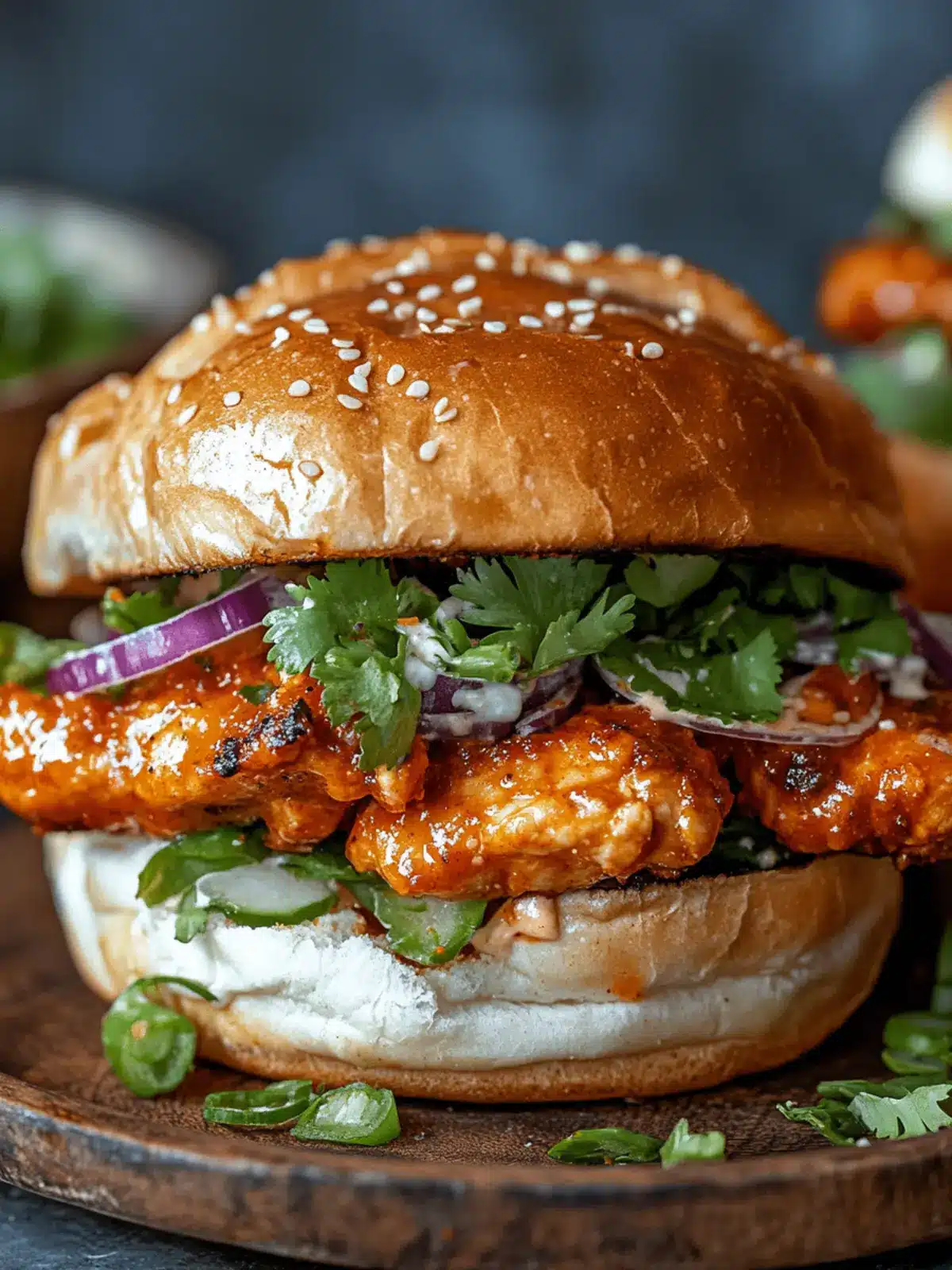 Spicy Bang Bang Chicken Sandwich Delight