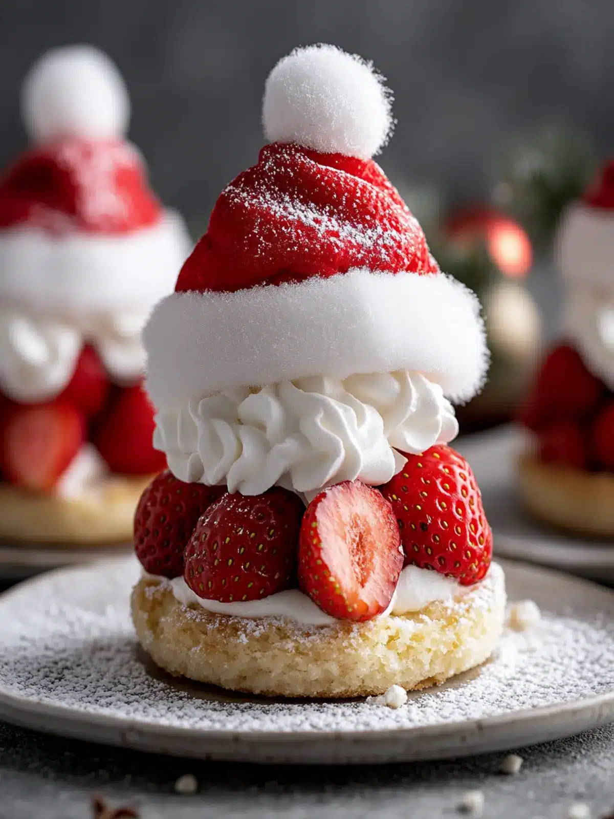 Delicious Santa Hat Strawberry Shortcakes for Festive Fun 4 Santa Hat Strawberry Shortcakes
