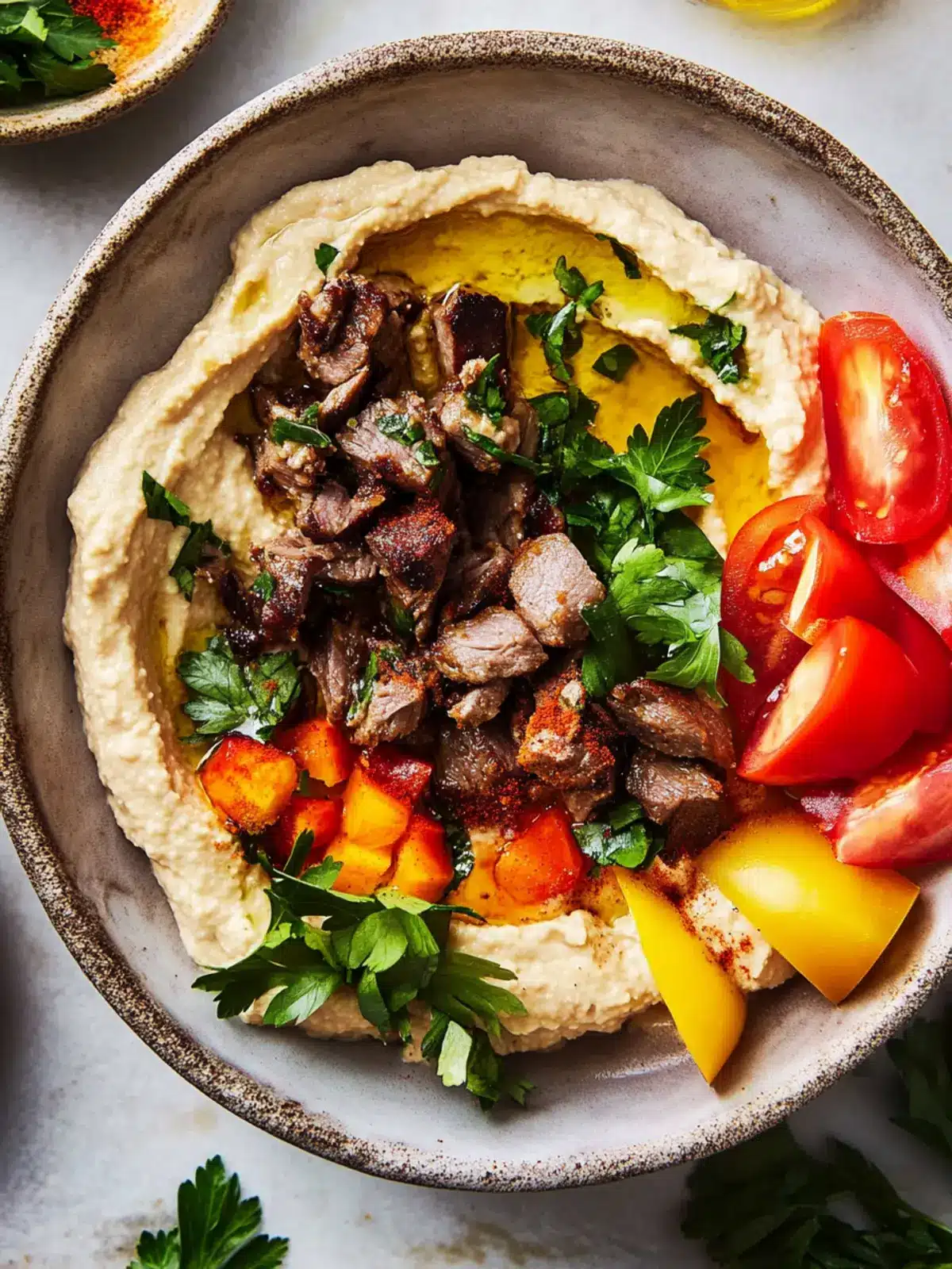 Hummus Bowl With Spiced Lamb: A Flavorful Weeknight Delight 4 Hummus Bowl With Spiced Lamb