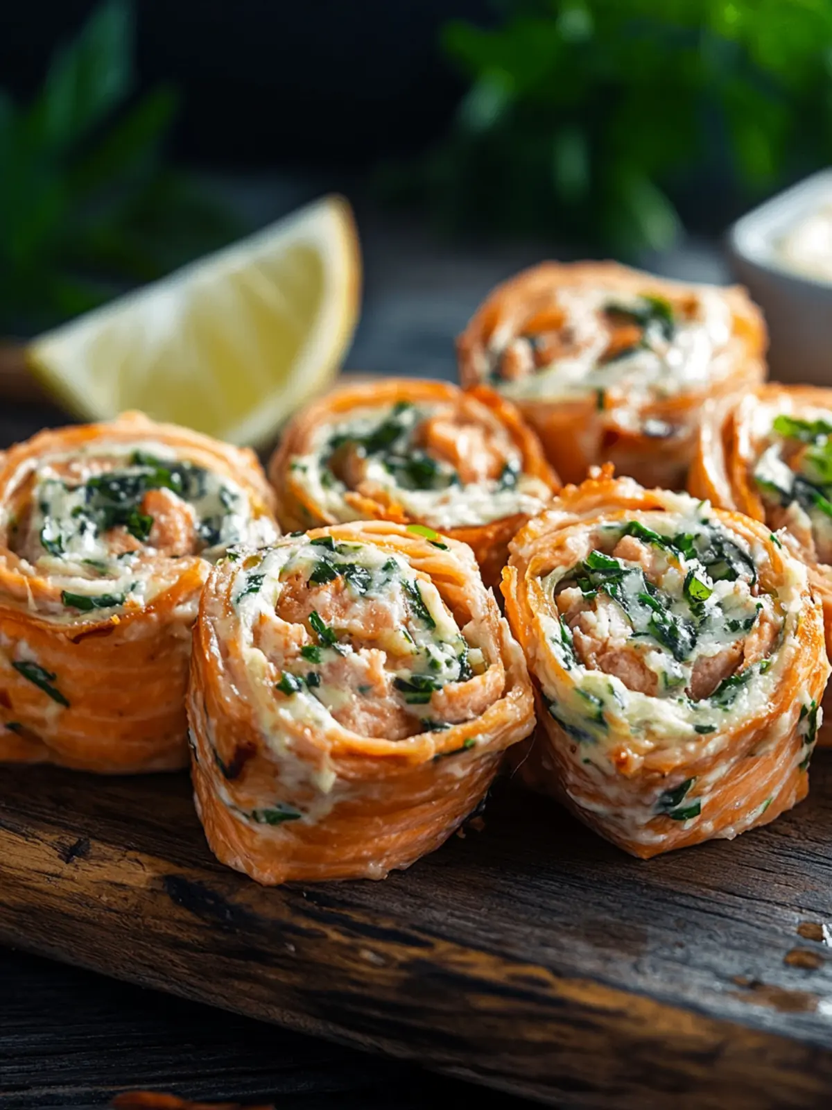 Stuffed Salmon Pinwheels: Quick Elegance for Your Dinner Table 3 Stuffed Salmon Pinwheels