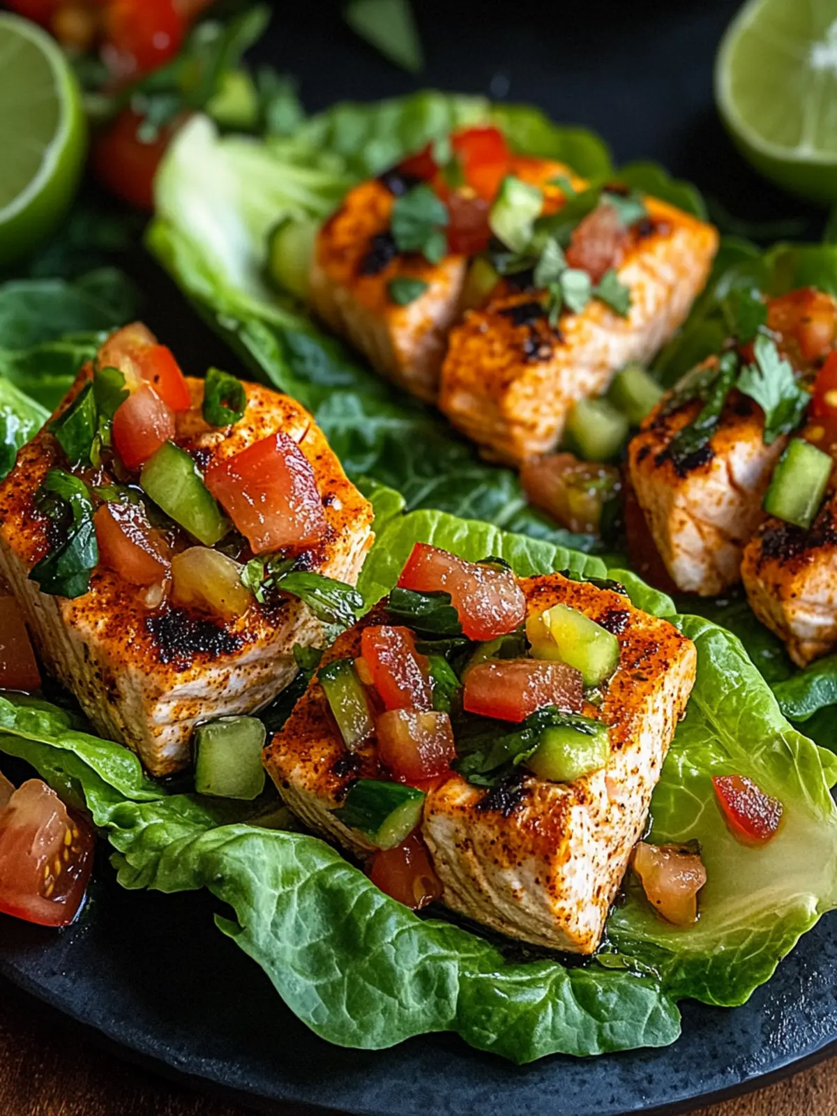 Savory Spicy Cajun Salmon Lettuce Wraps for a Healthy Bite 4 Spicy Cajun Salmon Lettuce Wraps