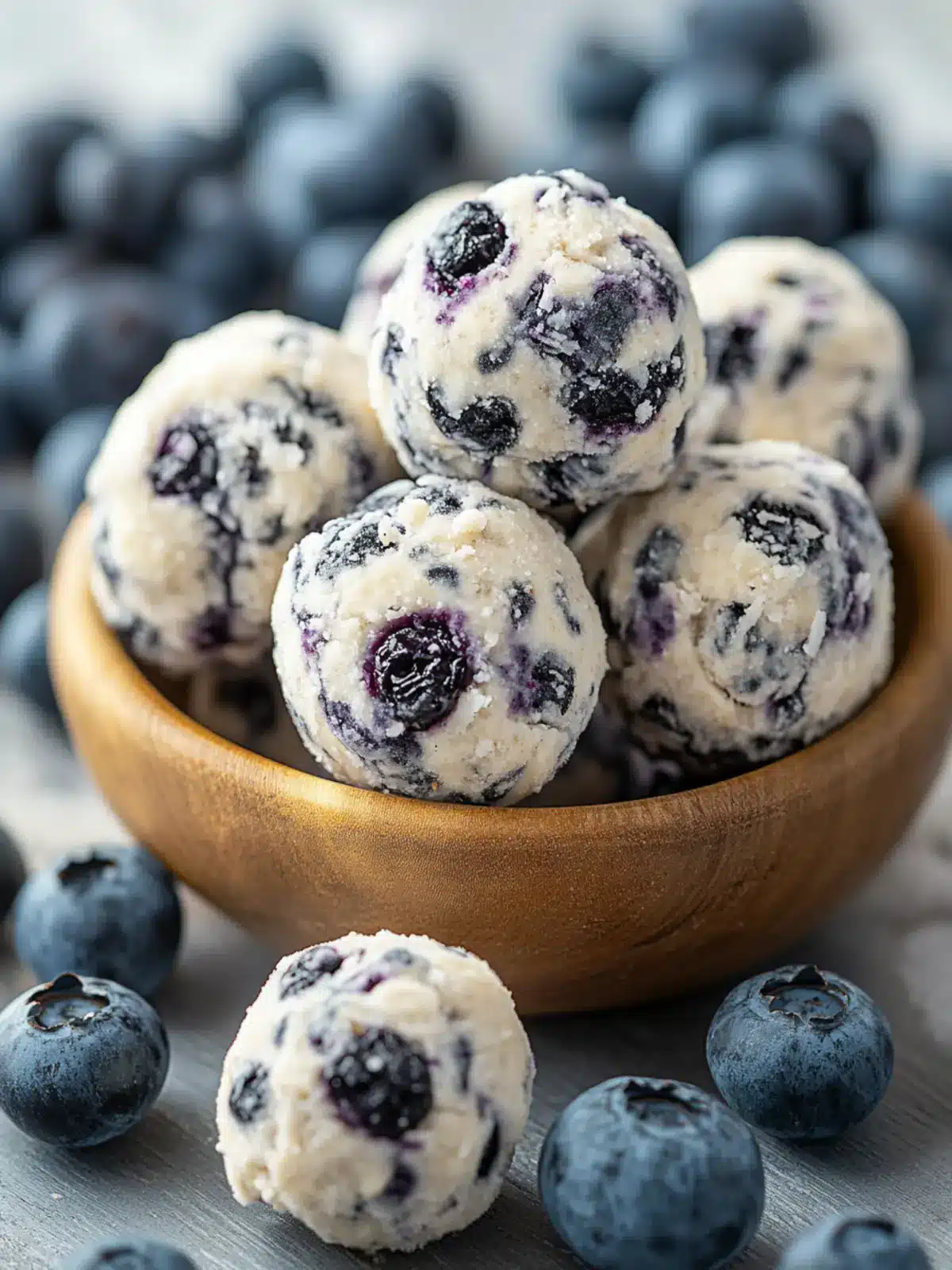 Delicious Blueberry Cheesecake Protein Bites for Quick Energy 3 Blueberry Cheesecake Protein Bites