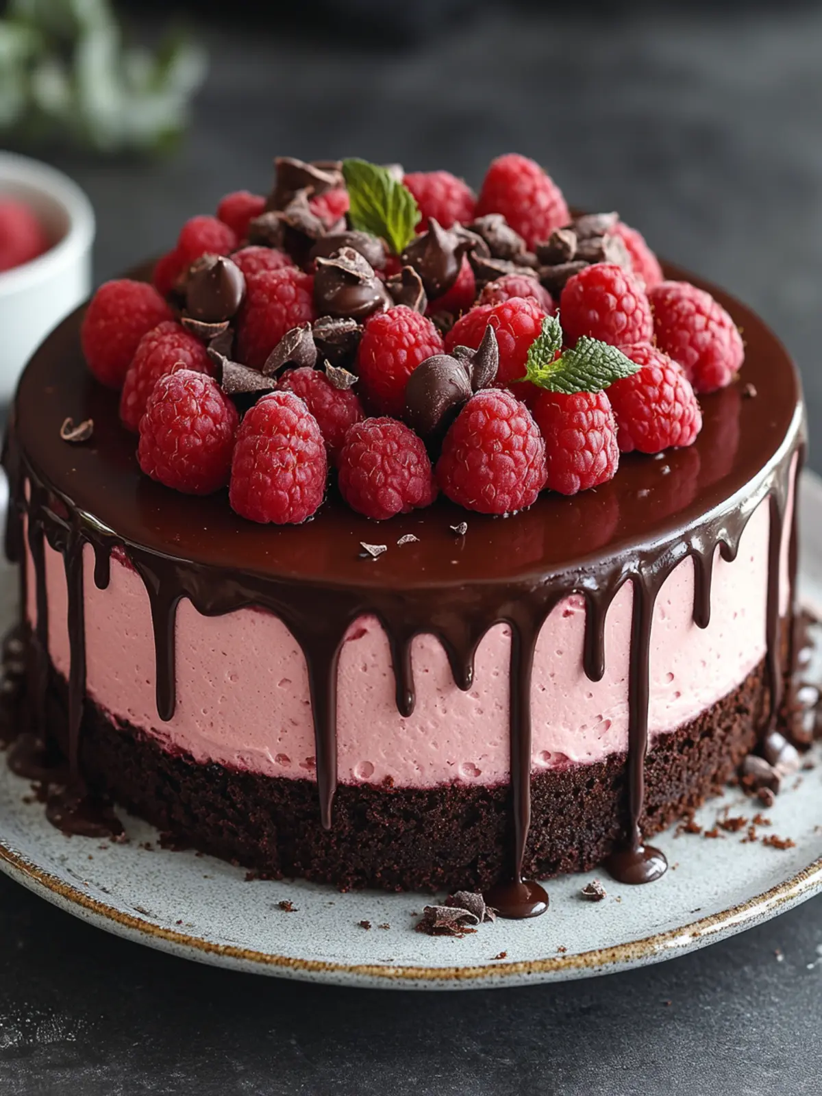 Irresistible Dark Chocolate Raspberry Mousse Cake Delight 2 Dark Chocolate Raspberry Mousse Cake