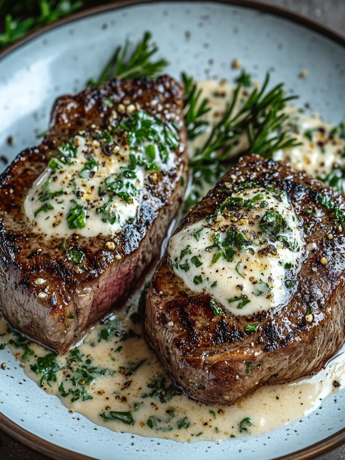 Garlic Butter Steak with Parmesan Cream Sauce
