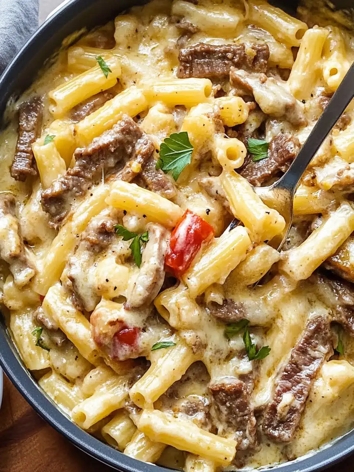 Creamy Philly Cheesesteak Pasta – Comfort in Every Bite 5 Philly Cheesesteak Pasta