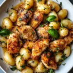 Crispy Garlic Chicken & Tender Gnocchi