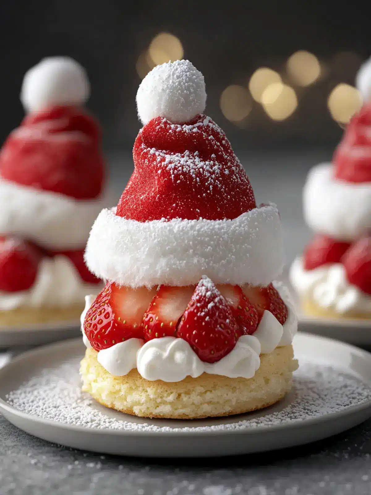 Delicious Santa Hat Strawberry Shortcakes for Festive Fun 5 Santa Hat Strawberry Shortcakes