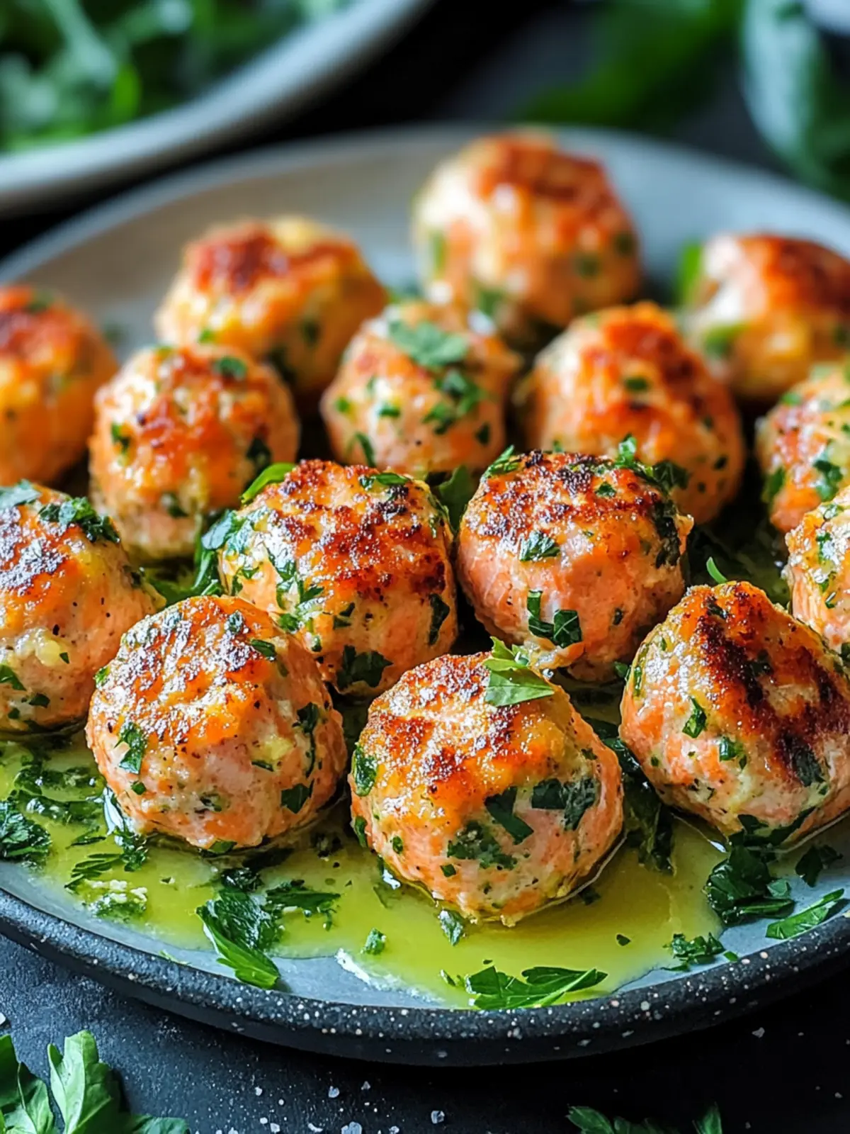 Savory Baked Salmon Meatballs with Creamy Avocado Delight 4 Baked Salmon Meatballs