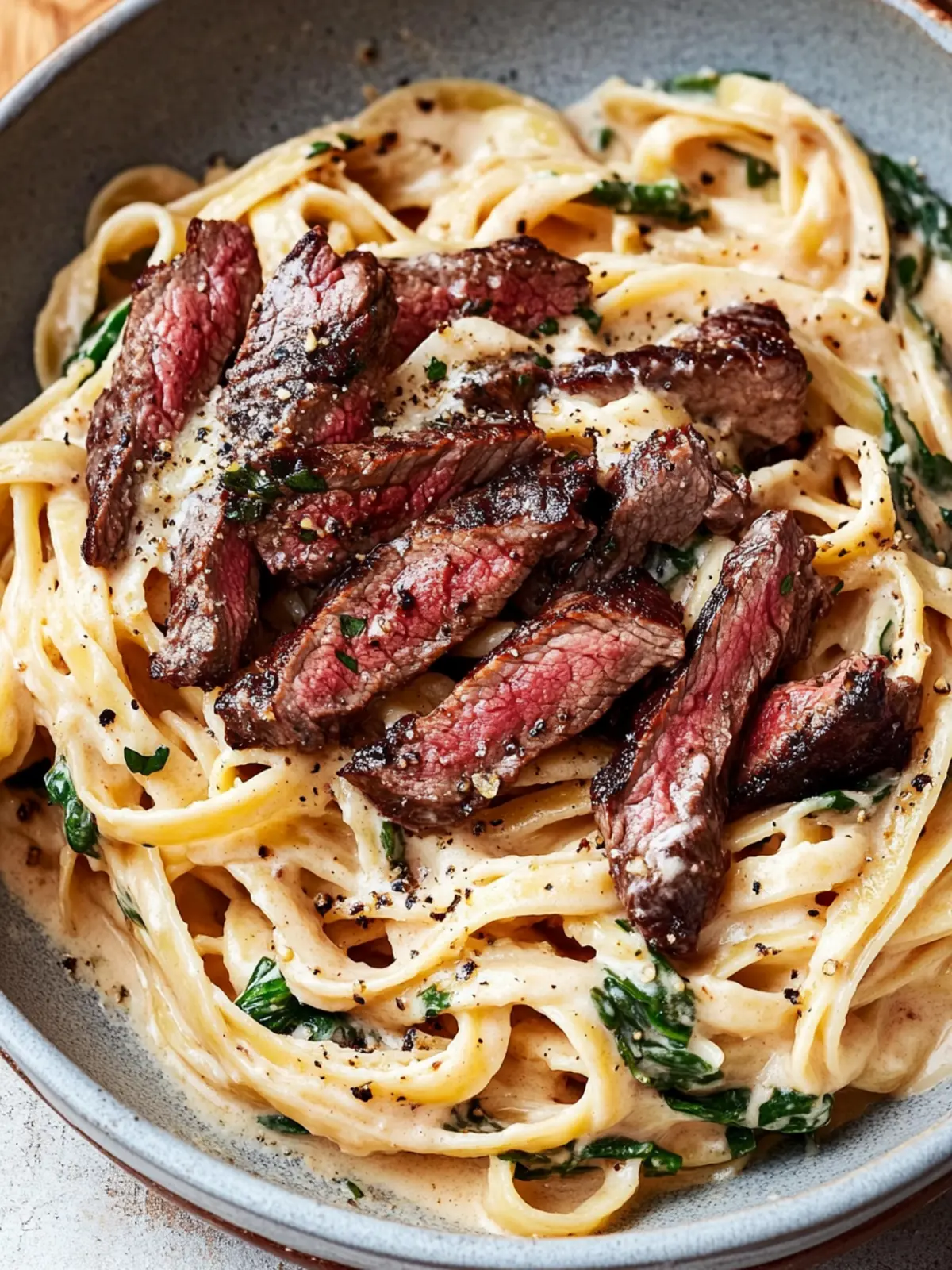 Savor Creamy Steak Fettuccine in Just 30 Minutes! 4 Creamy Steak Fettuccine