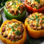 Savory Stuffed Bell Peppers with Beef: Low-Carb Delight! 6 Stuffed Bell Peppers with Beef