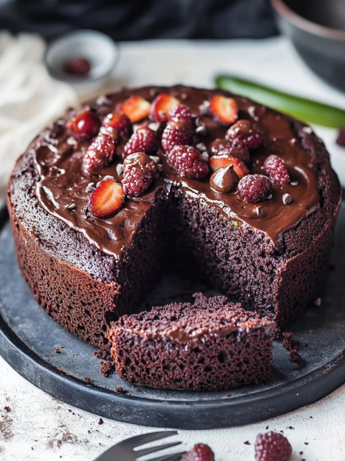 Decadent Vegan Chocolate Courgette Cake You'll Adore! 4 Vegan chocolate courgette cake