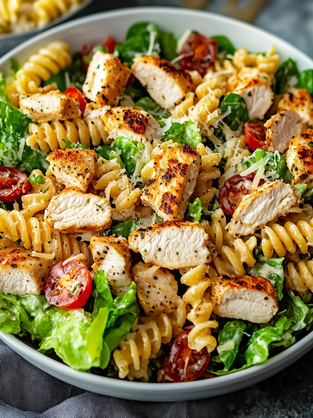 Delicious Chicken Caesar Pasta Salad for Quick Weeknight Dinners 2 Chicken Caesar Pasta Salad