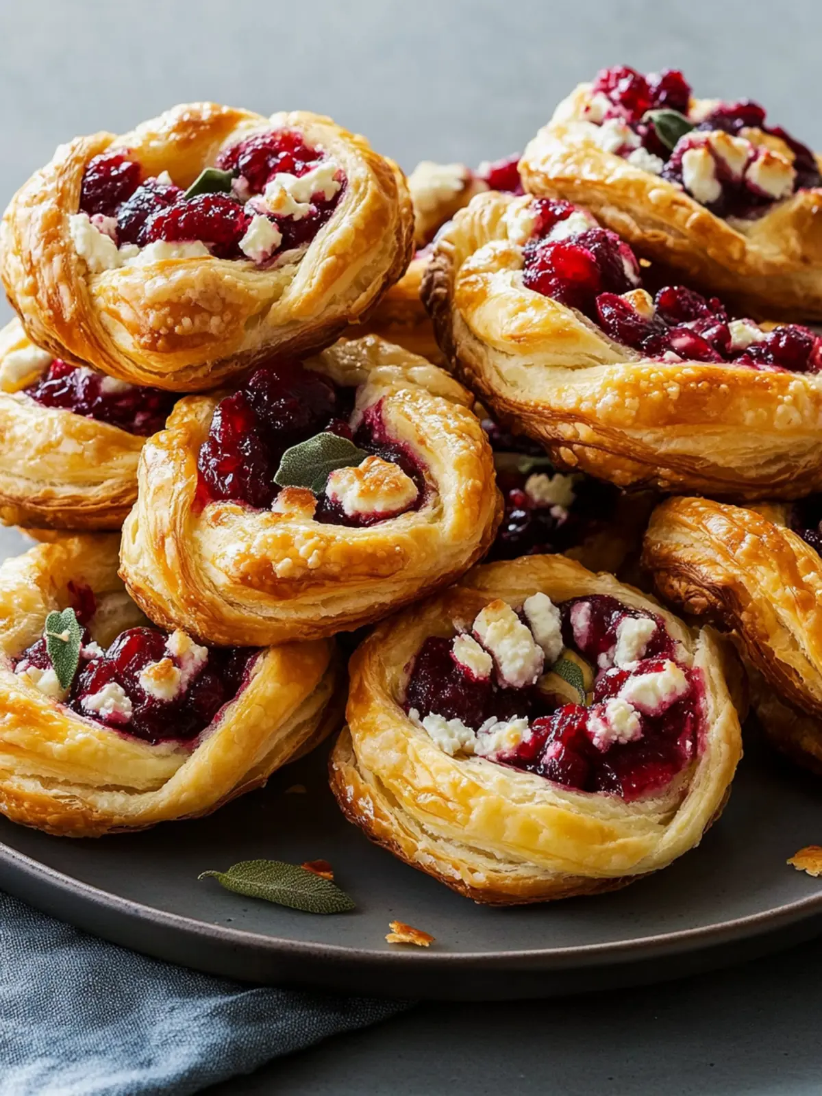 Irresistible Cranberry-Feta Puff Pastry Wreaths in 4 Steps 2 Cranberry-Feta Puff Pastry Wreaths
