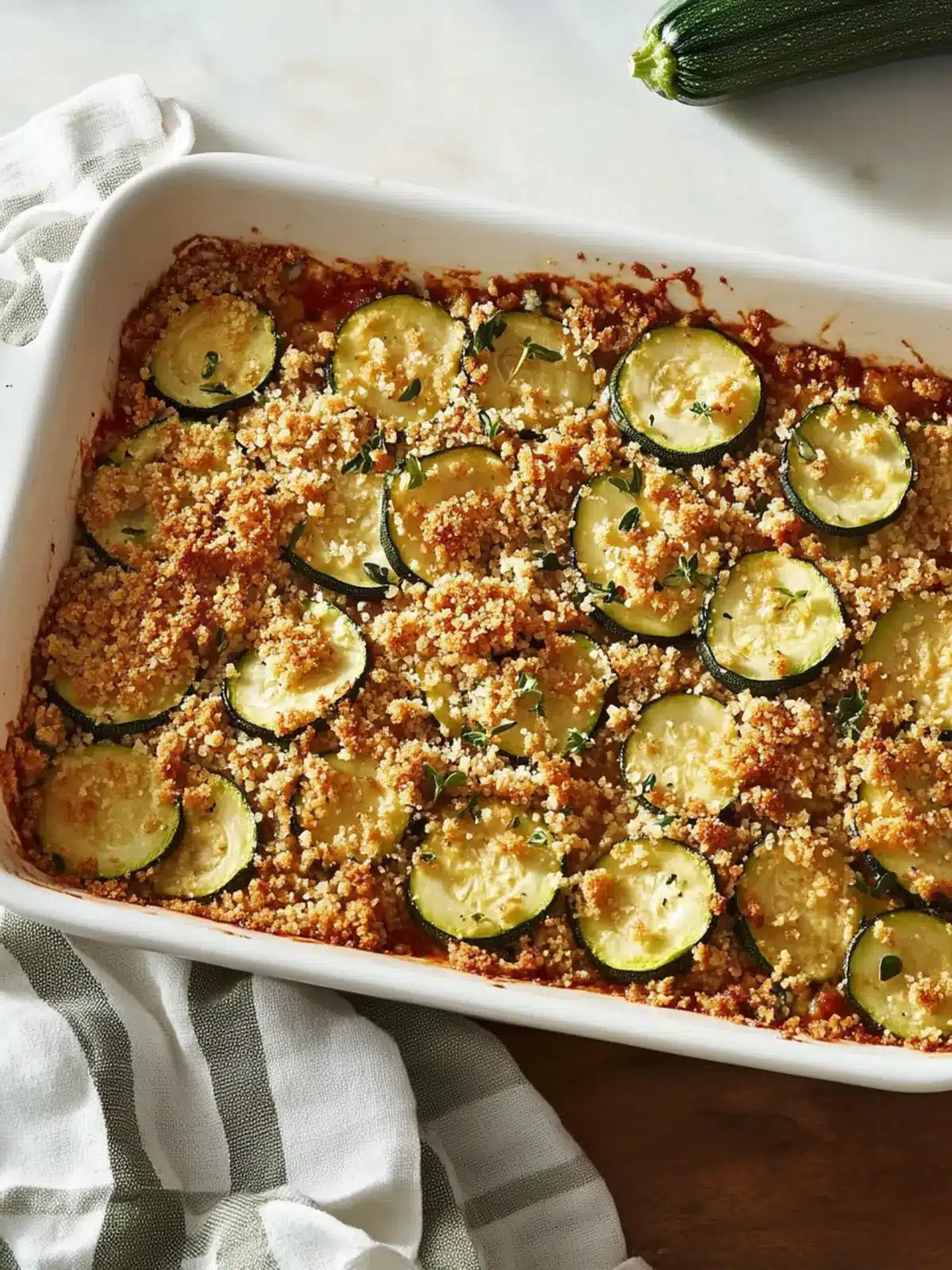 Zucchini Casserole with Garlicky Breadcrumbs for Cozy Nights 4 Zucchini Casserole With Garlicky Breadcrumbs