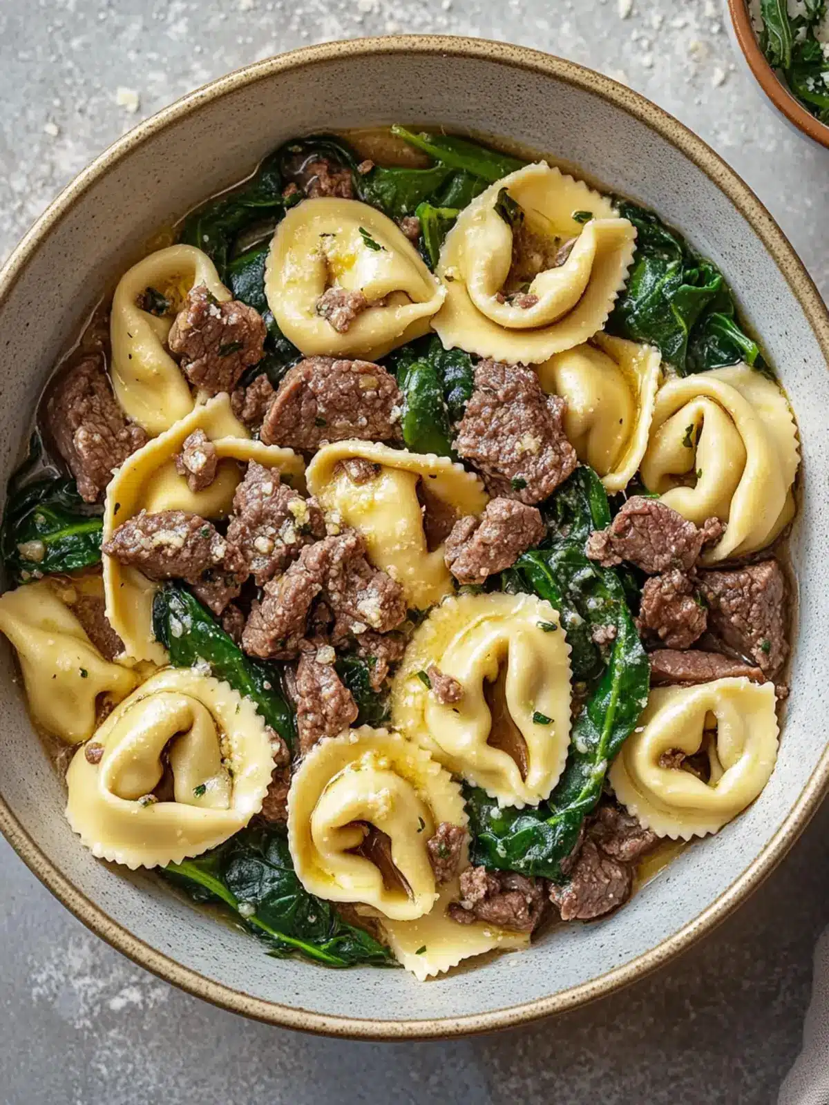 Garlic Butter Beef and Spinach Tortellini in 30 Minutes 2 Garlic Butter Beef and Spinach Tortellini