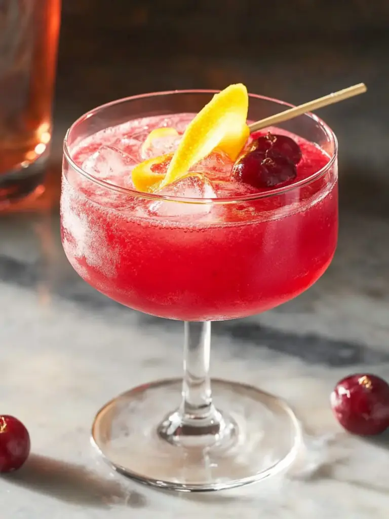 Ginger-Cranberry Whiskey Sour
