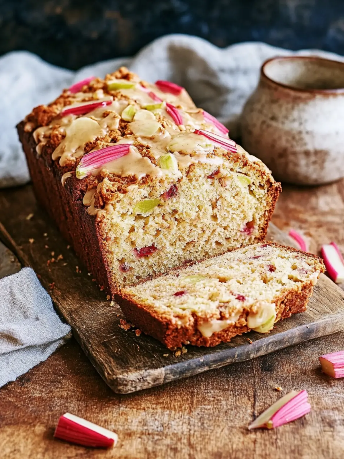 Cinnamon Rhubarb Bread: Irresistibly Moist with Brown-Butter Glaze 5 Cinnamon Rhubarb Bread