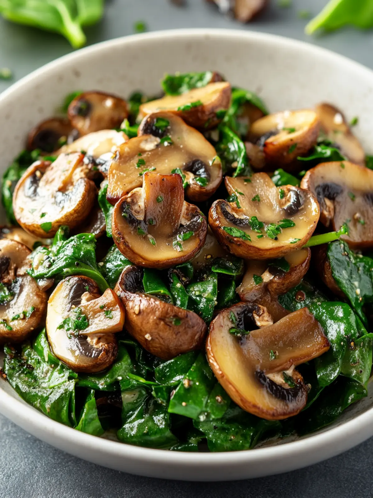 Flavor-Packed Sautéed Mushrooms with Spinach in 15 Minutes 5 Sautéed Mushrooms with Spinach