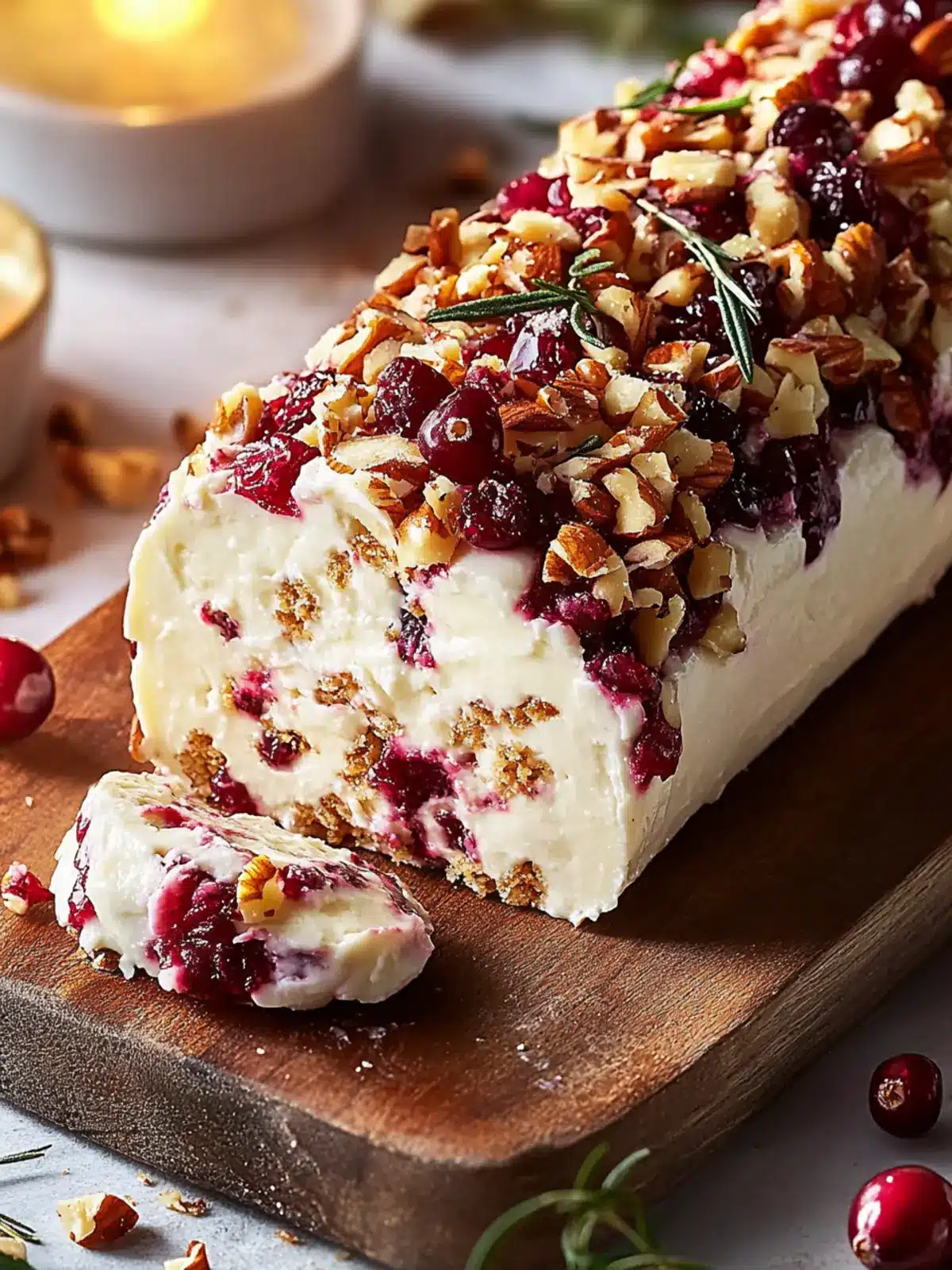 Cranberry Walnut Cheese Log