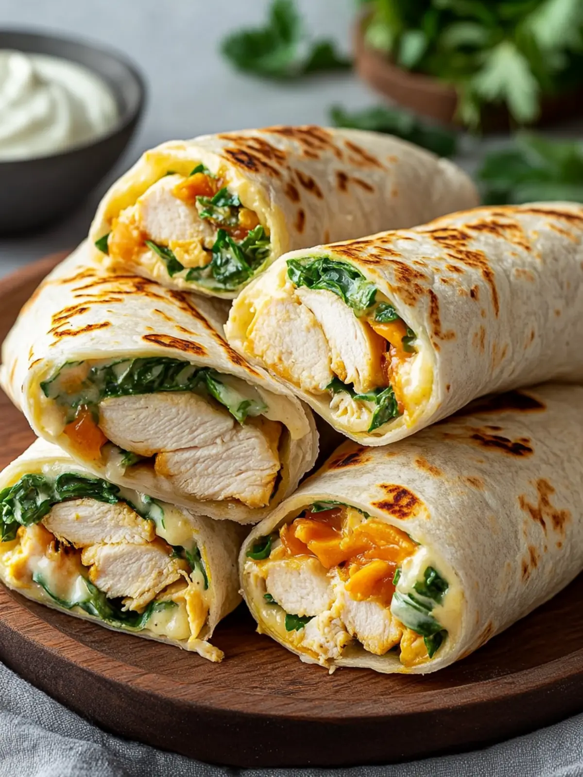 Cheesy Garlic Chicken Wraps You'll Crave After One Bite 2 Cheesy Garlic Chicken Wraps