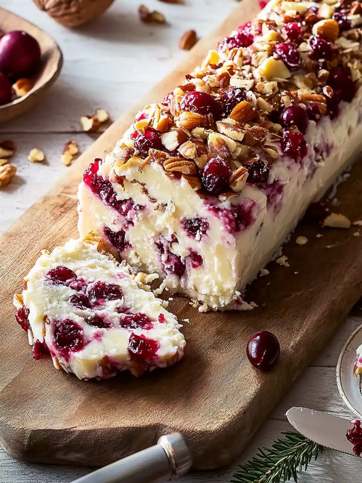 Cranberry Walnut Cheese Log