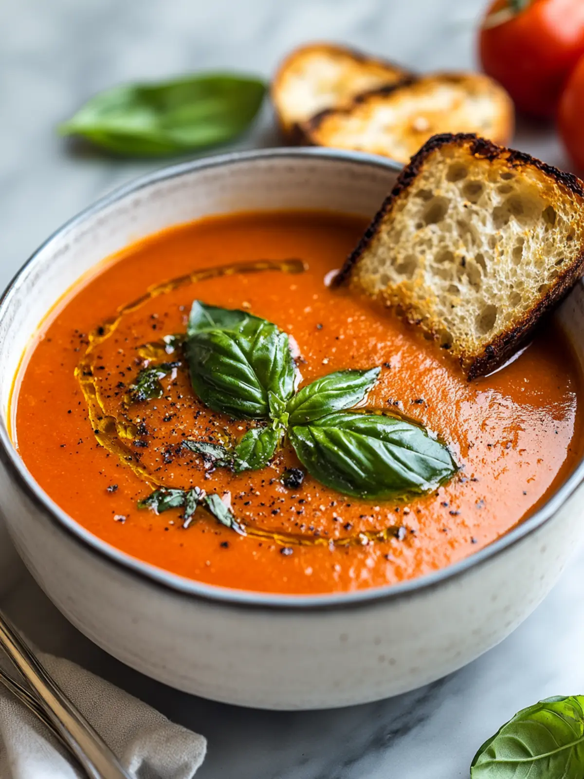 Savory Roasted Tomato Basil Soup You’ll Crave All Year Long 5 Roasted Tomato Basil Soup