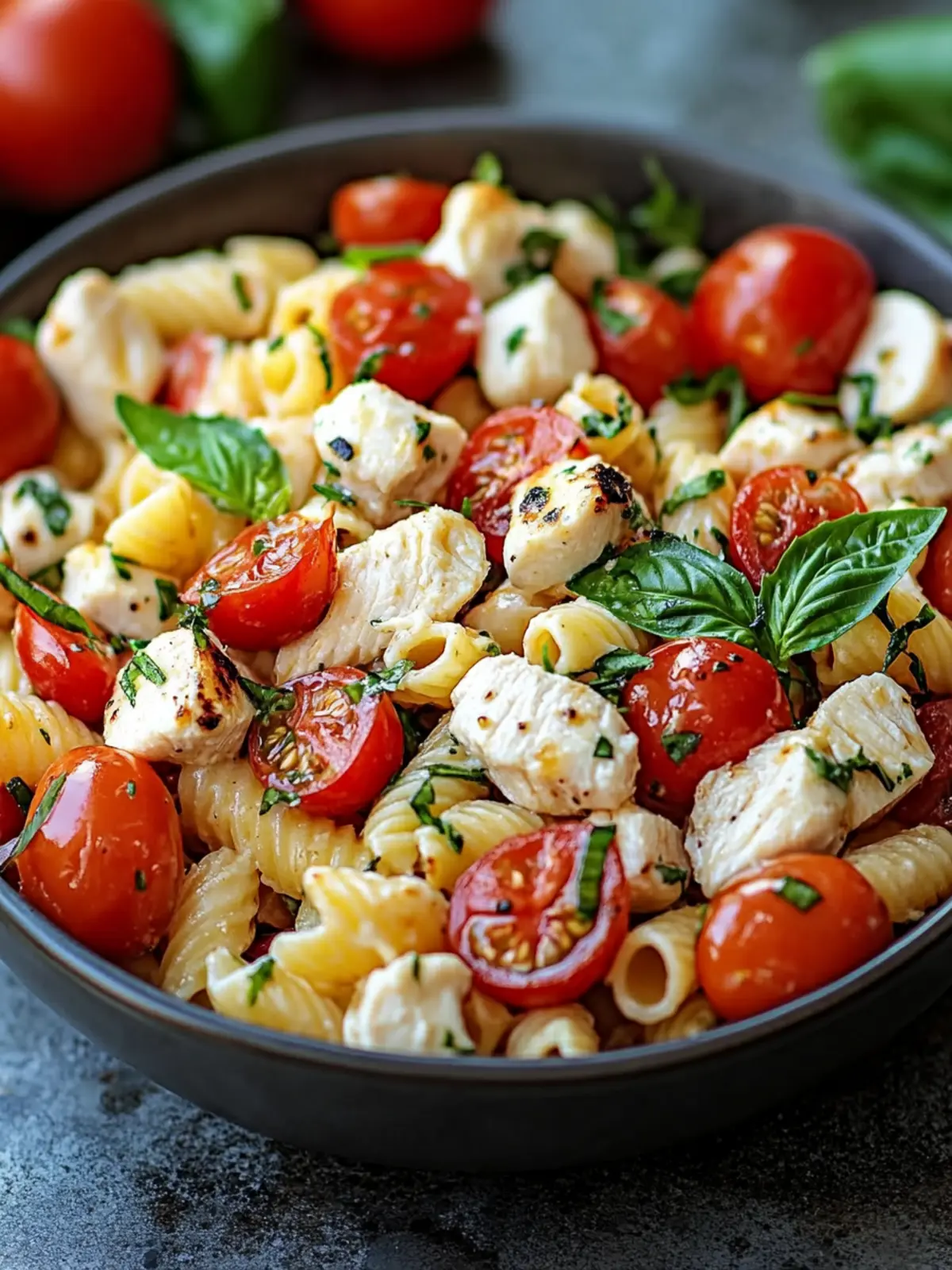 Delicious Chicken Caprese Pasta Salad in Just 25 Minutes 2 Chicken Caprese Pasta Salad