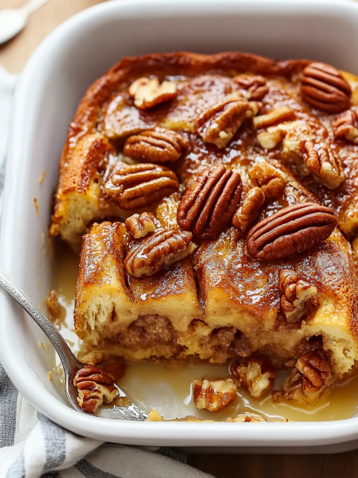 Sweet & Simple Pecan Pie French Toast Casserole Delight 3 Pecan Pie French Toast Casserole