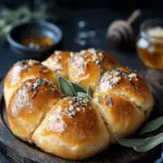 Salted Sage Honey Butter Brioche Rolls