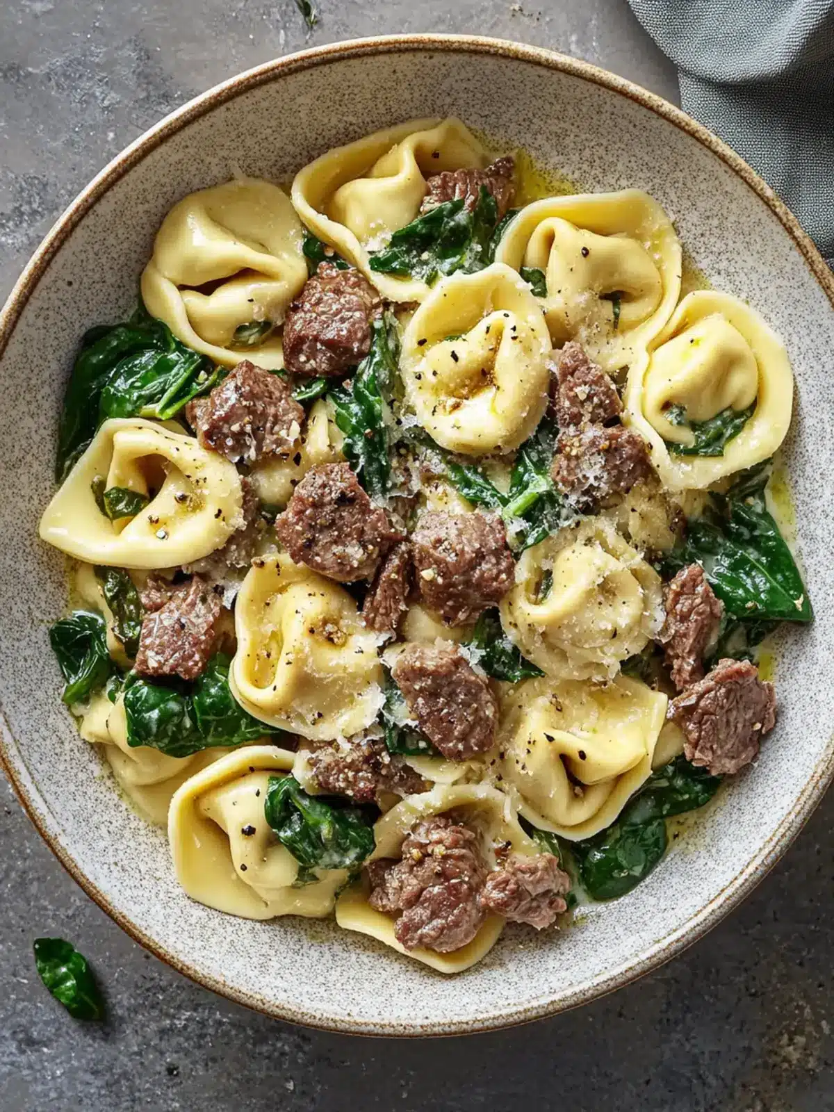 Garlic Butter Beef and Spinach Tortellini in 30 Minutes 4 Garlic Butter Beef and Spinach Tortellini