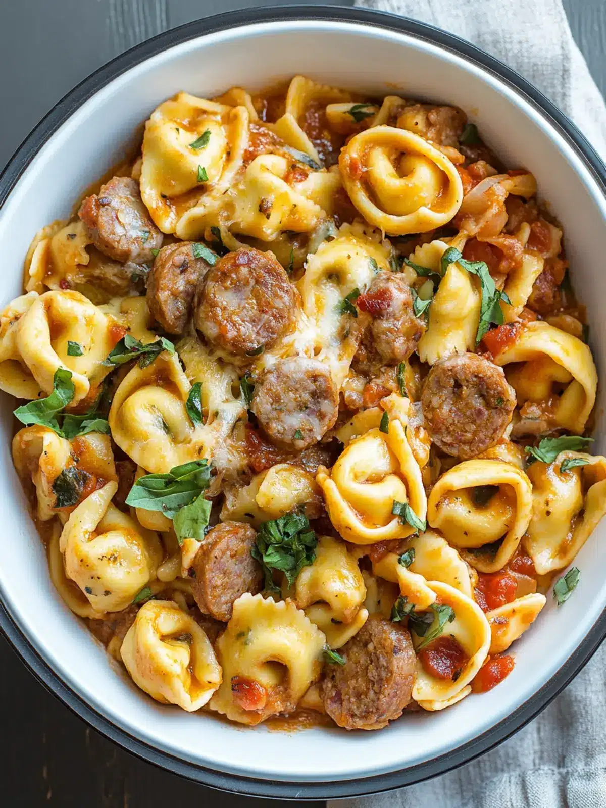 Crockpot Cheese Tortellini and Sausage: Cozy Family Dinner 2 Crockpot Cheese Tortellini and Sausage