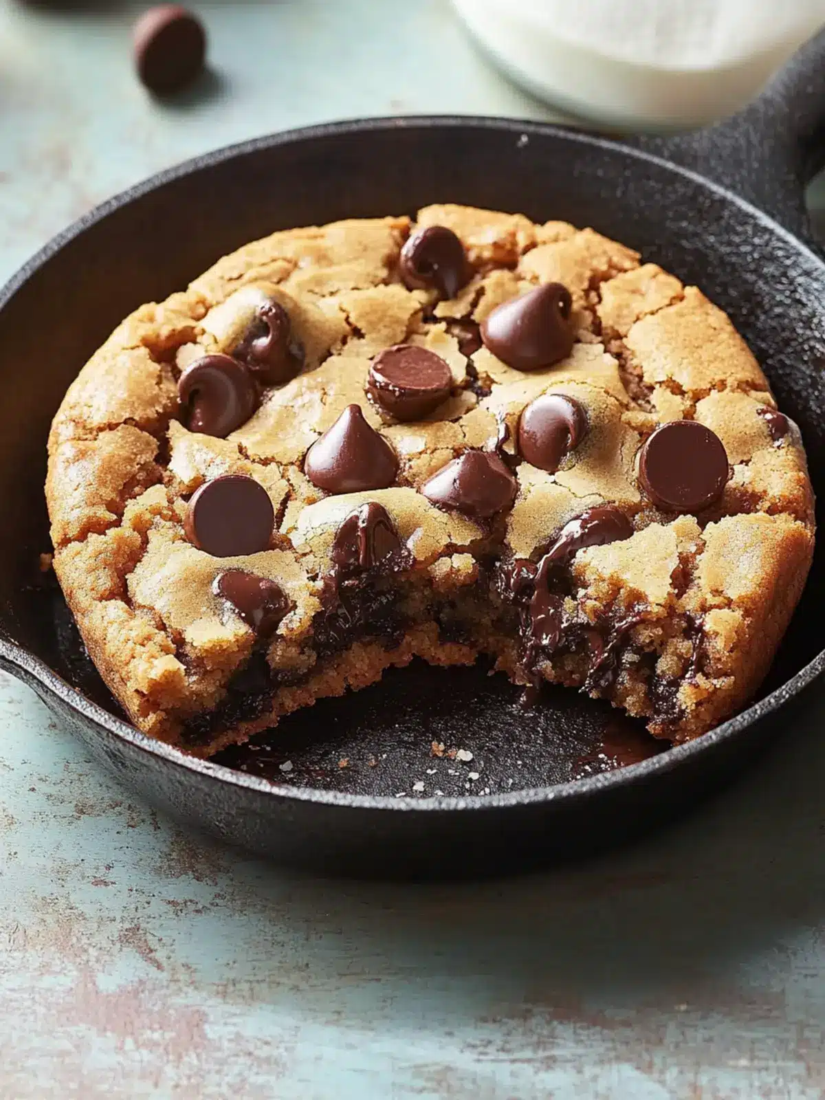 Decadent Chocolate Chip Skillet Cookie You’ll Crave Tonight 4 Chocolate Chip Skillet Cookie