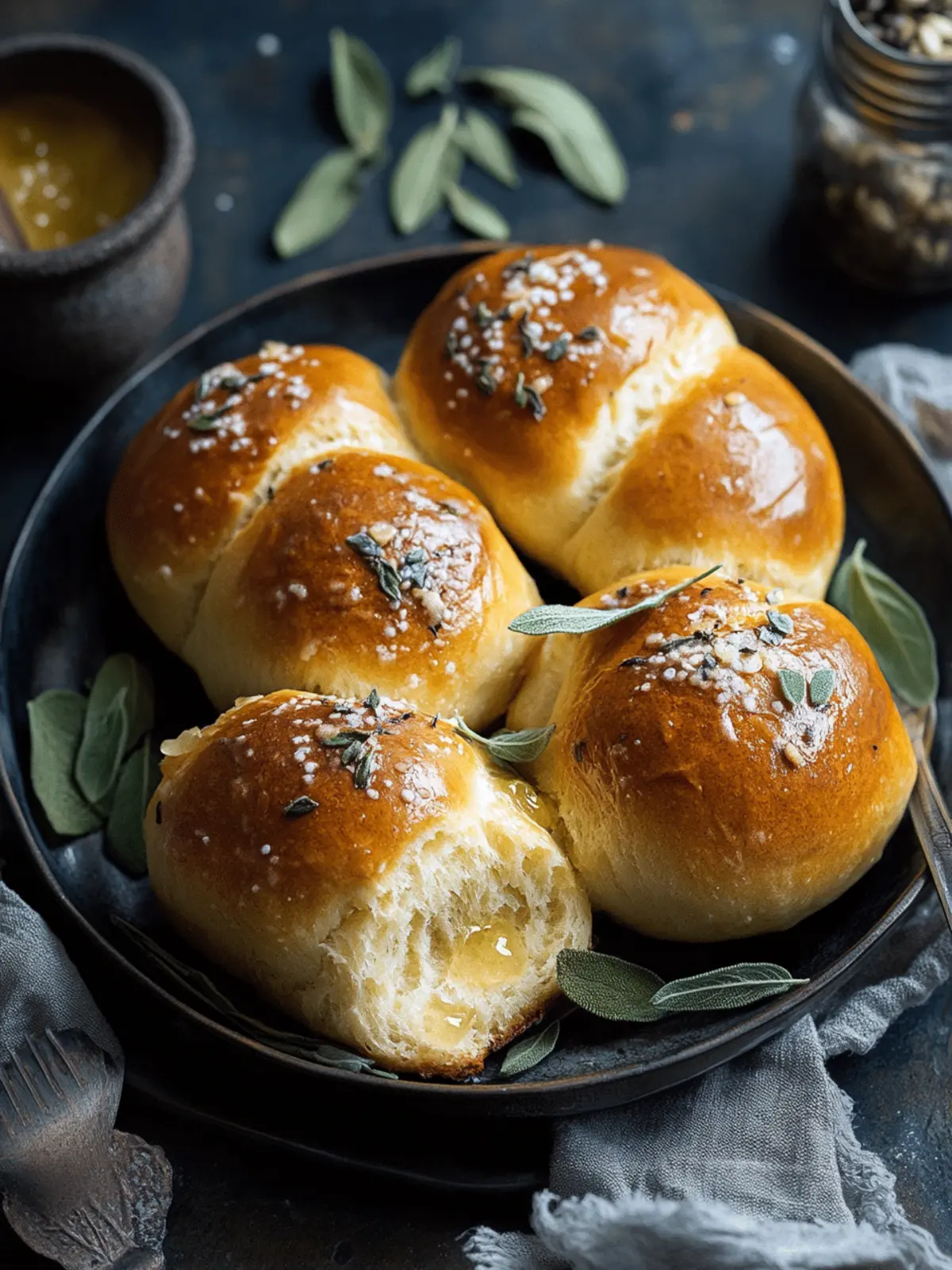 Devour These Salted Sage Honey Butter Brioche Rolls Today 3 Salted Sage Honey Butter Brioche Rolls