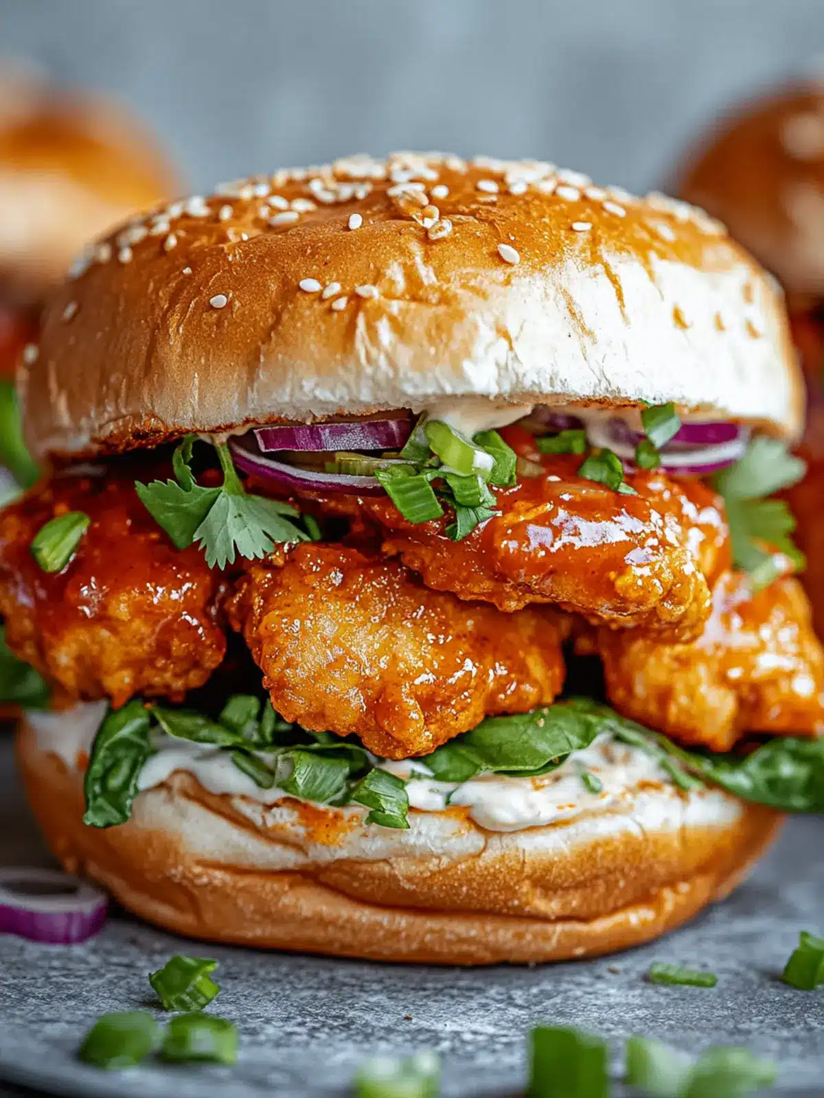 Spicy Bang Bang Chicken Sandwich Delight