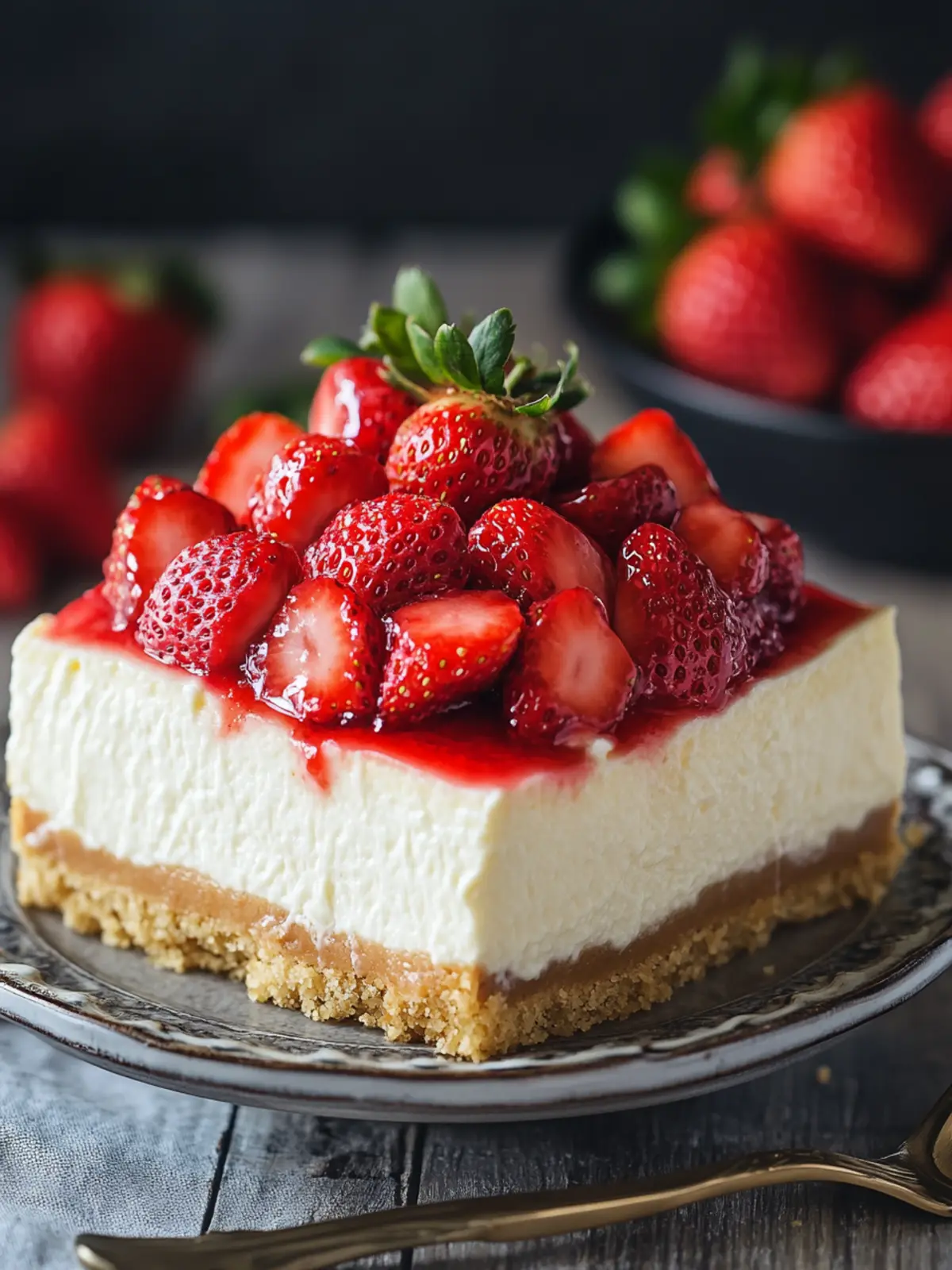 Strawberry Topped Cheesecake: Your New Favorite Dessert Delight 5 Strawberry Topped Cheesecake