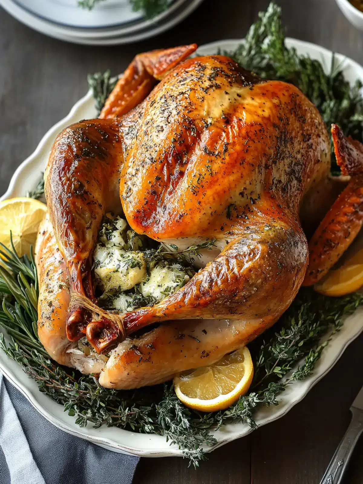 Roast Turkey with Garlic Herb Butter