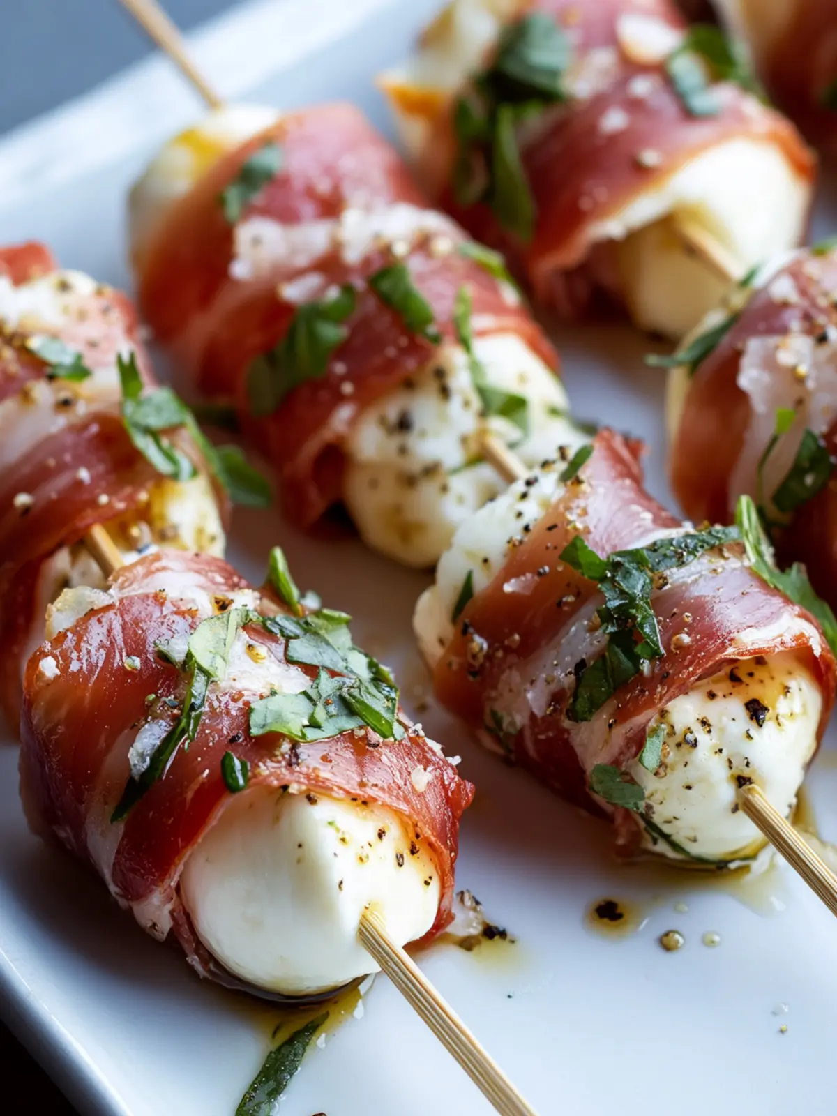 Prosciutto Wrapped Mozzarella Bites