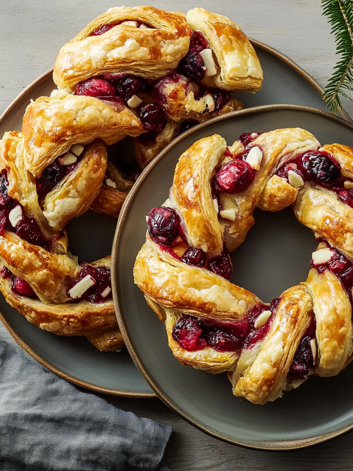 Irresistible Cranberry-Feta Puff Pastry Wreaths in 4 Steps 4 Cranberry-Feta Puff Pastry Wreaths