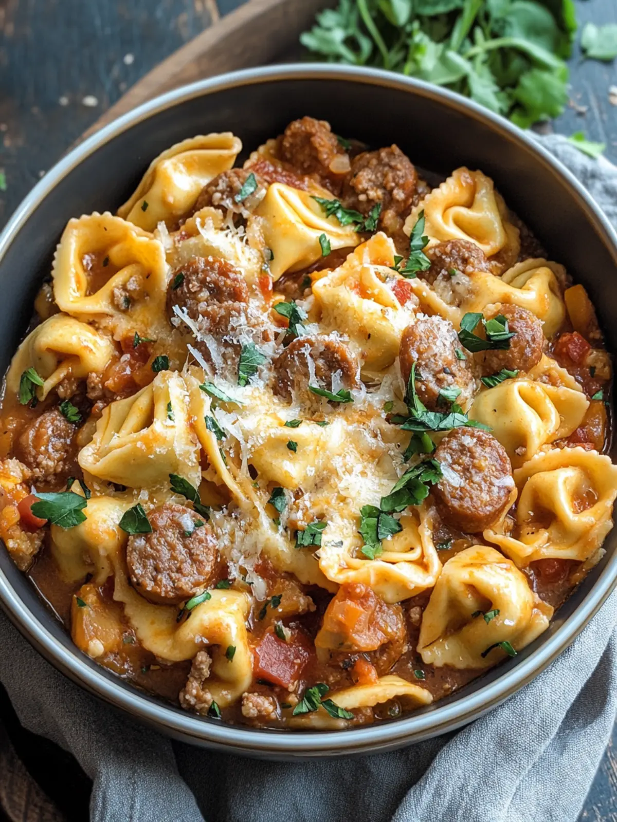 Crockpot Cheese Tortellini and Sausage: Cozy Family Dinner 4 Crockpot Cheese Tortellini and Sausage