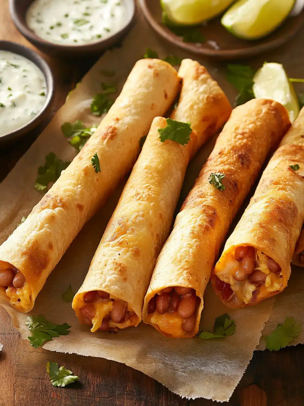 Crispy Bean & Cheese Taquitos You’ll Crave Every Time 3 Bean & Cheese Taquitos