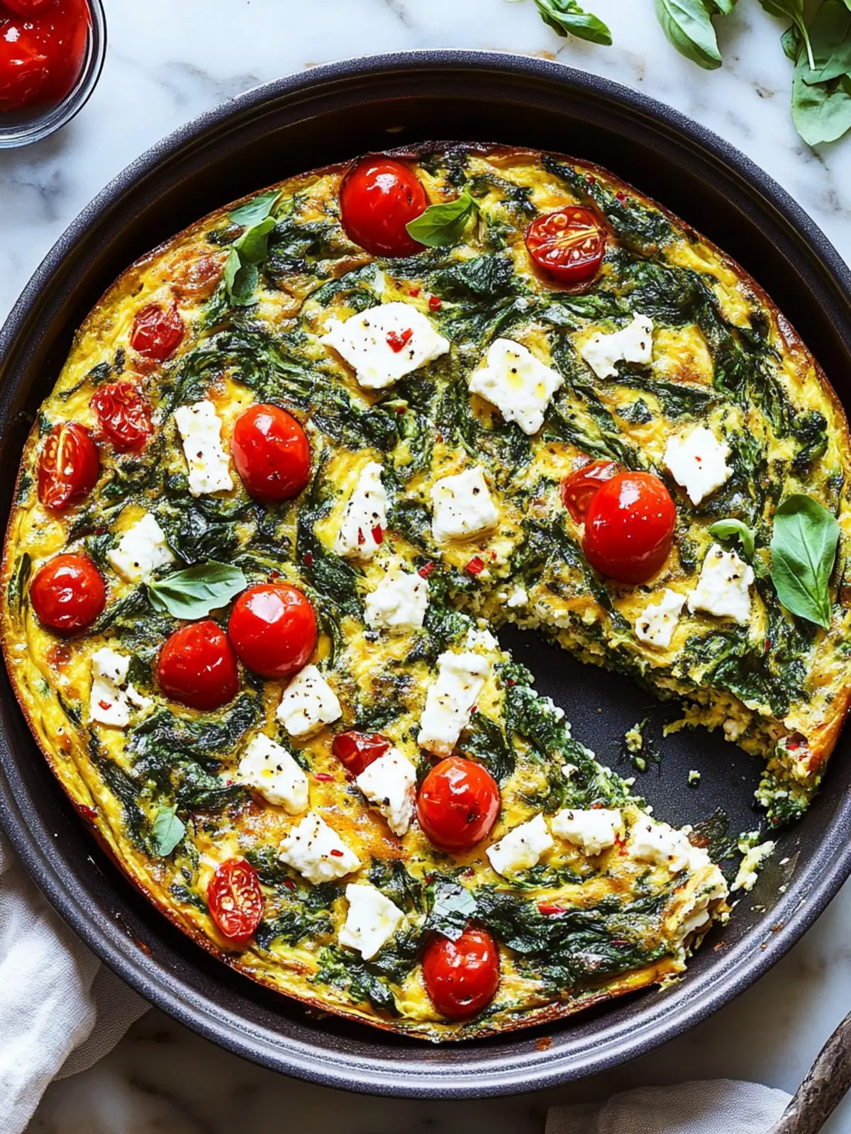 Irresistible Baked Feta Frittata in 30 Minutes or Less 2 Baked Feta Frittata
