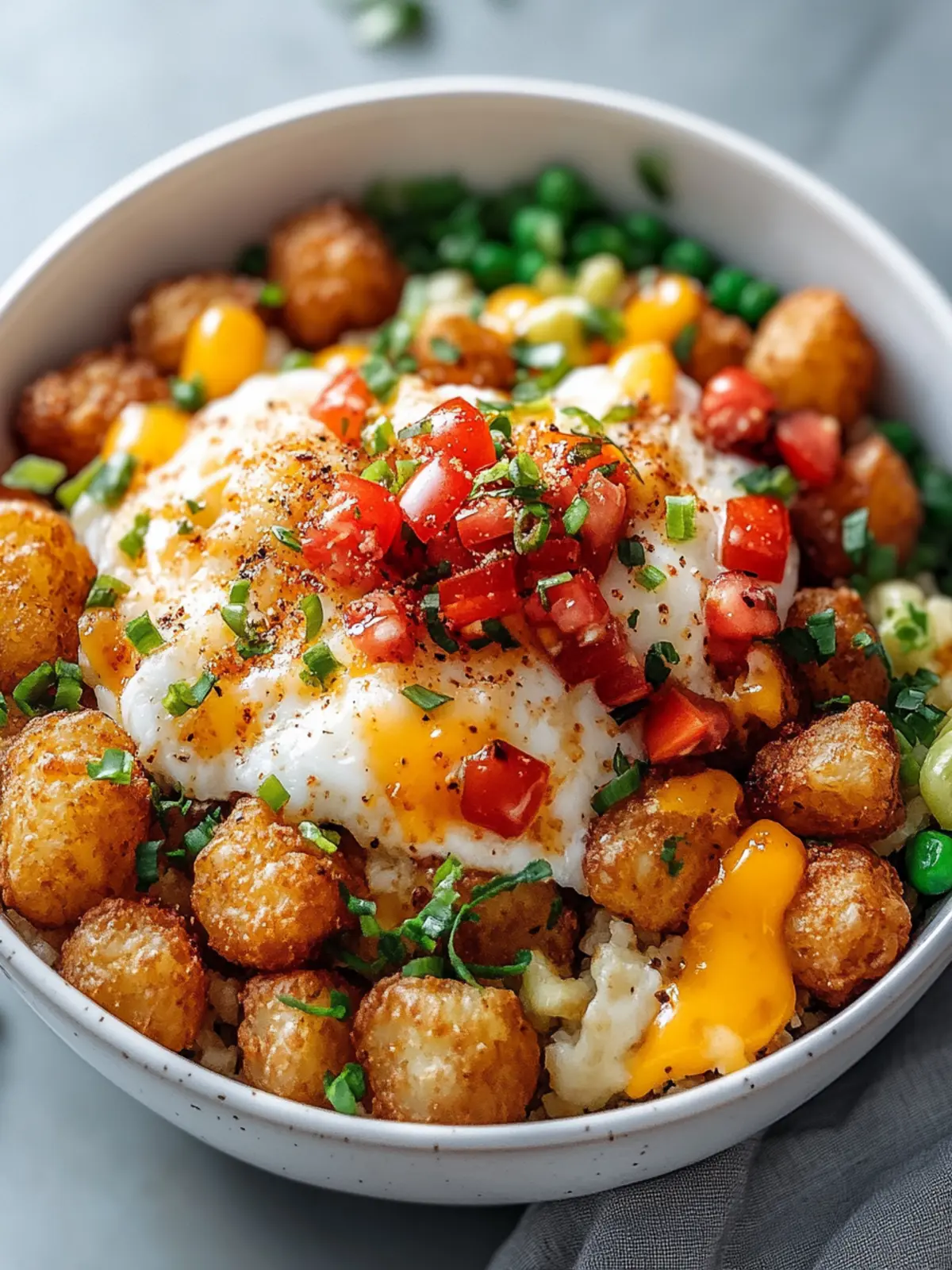 Create Your Ultimate Tater Tot Breakfast Bowl in 40 Minutes! 4 Ultimate Tater Tot Breakfast Bowl